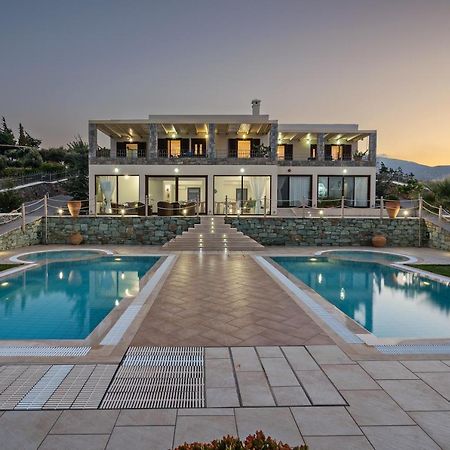 Sea Views At Villa Anemomylos With Heated Pool, Ping Pong And Tennis Агия-Пелагия  Экстерьер фото