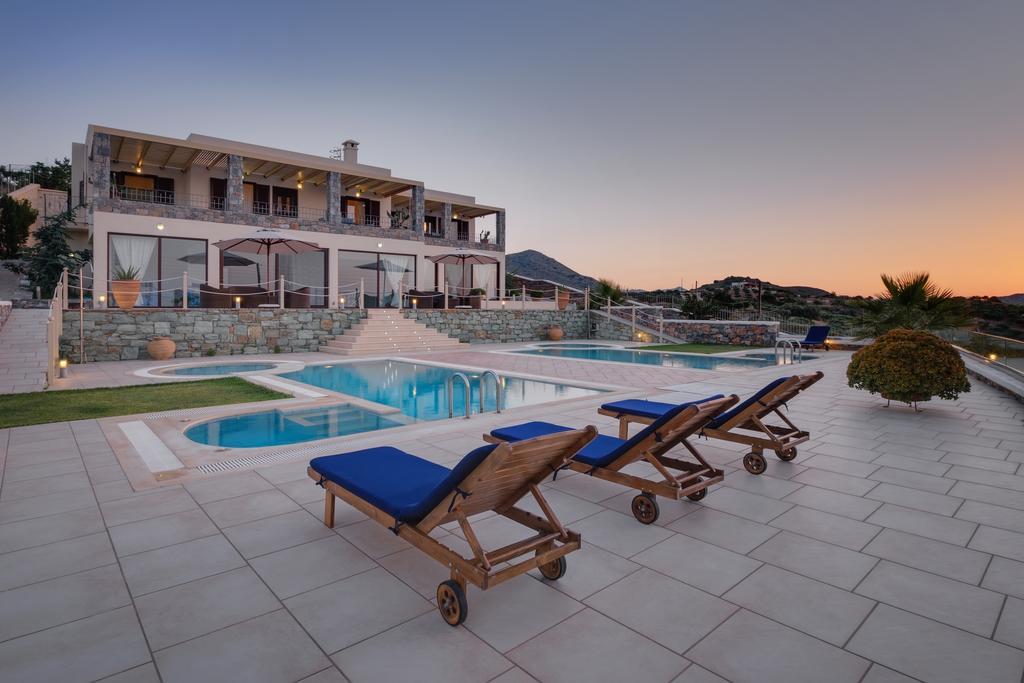 Sea Views At Villa Anemomylos With Heated Pool, Ping Pong And Tennis Агия-Пелагия  Экстерьер фото