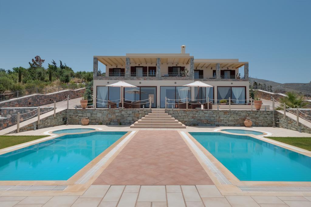 Sea Views At Villa Anemomylos With Heated Pool, Ping Pong And Tennis Агия-Пелагия  Экстерьер фото