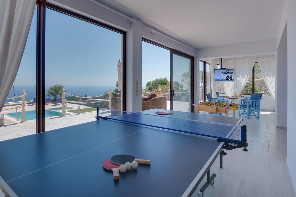 Sea Views At Villa Anemomylos With Heated Pool, Ping Pong And Tennis Агия-Пелагия  Экстерьер фото
