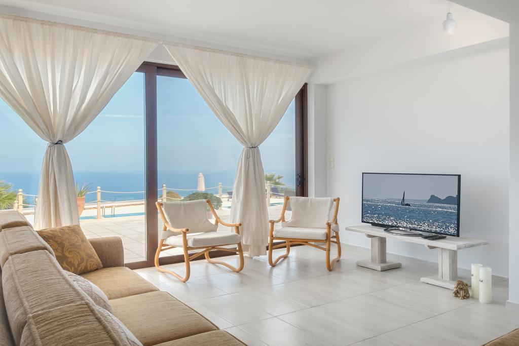 Sea Views At Villa Anemomylos With Heated Pool, Ping Pong And Tennis Агия-Пелагия  Номер фото