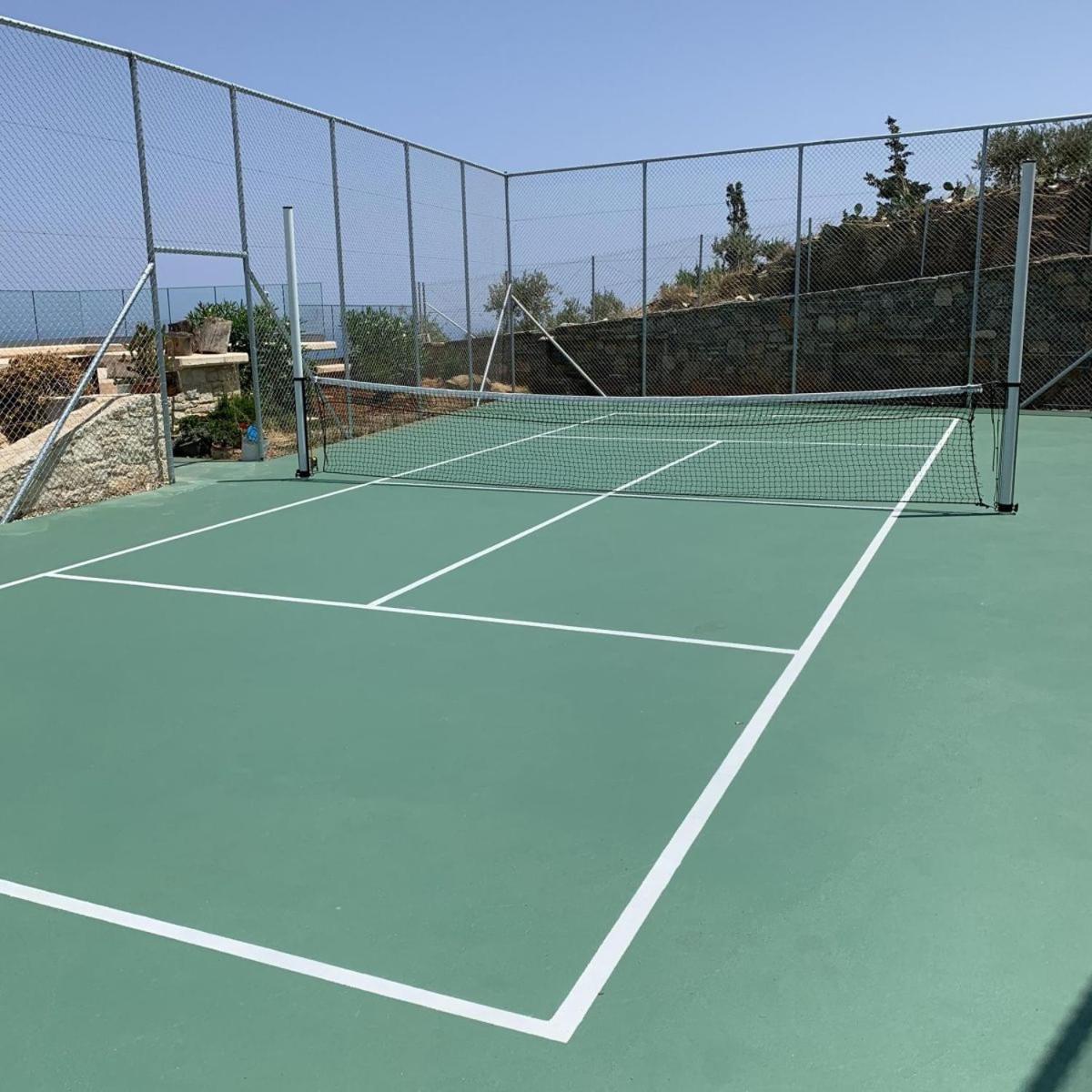 Sea Views At Villa Anemomylos With Heated Pool, Ping Pong And Tennis Агия-Пелагия  Экстерьер фото